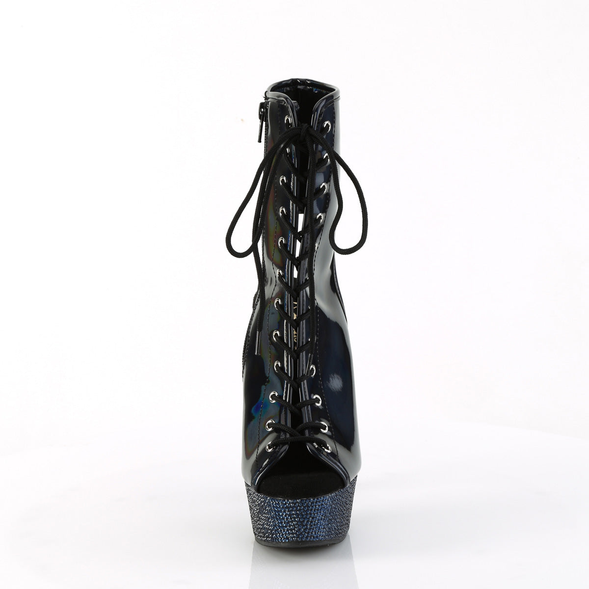 BEJEWELED-1016-6 Black Holo Patent/Midnight Black Rhinestones