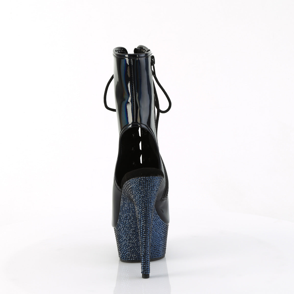 BEJEWELED-1016-6 Black Holo Patent/Midnight Black Rhinestones