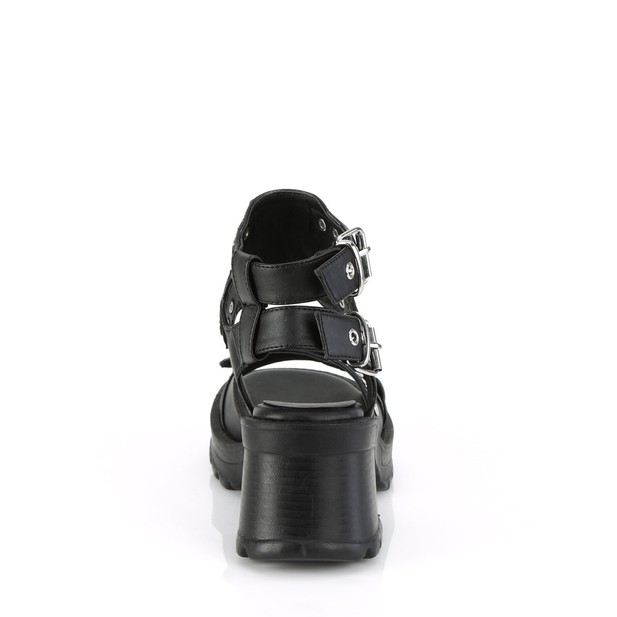 BRATTY-07 Black Vegan Leather