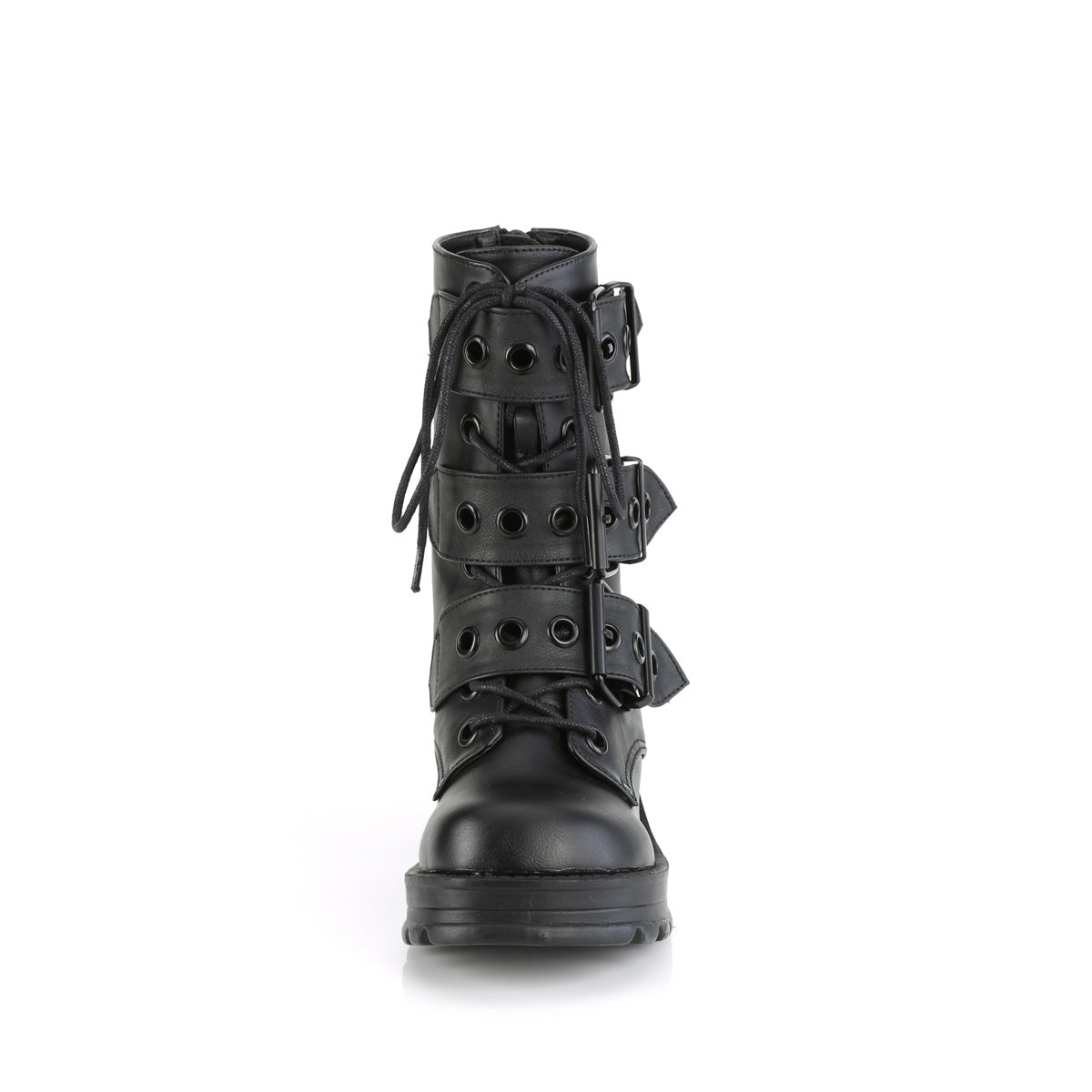 BRATTY-118 Black Vegan Leather