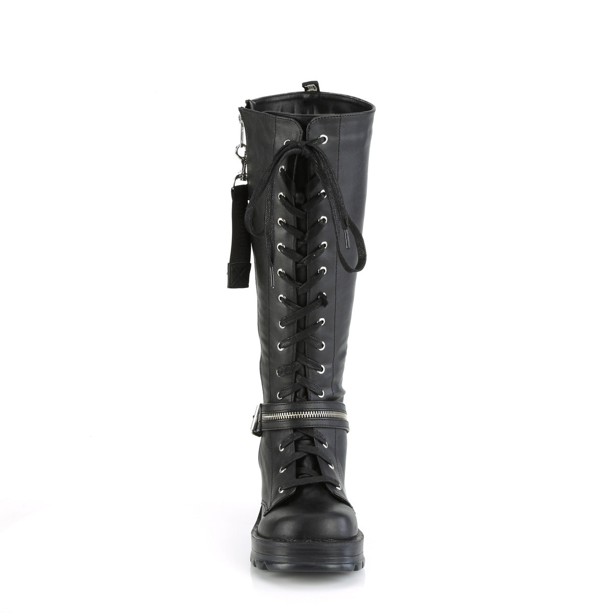 BRATTY-206 Black Vegan Leather