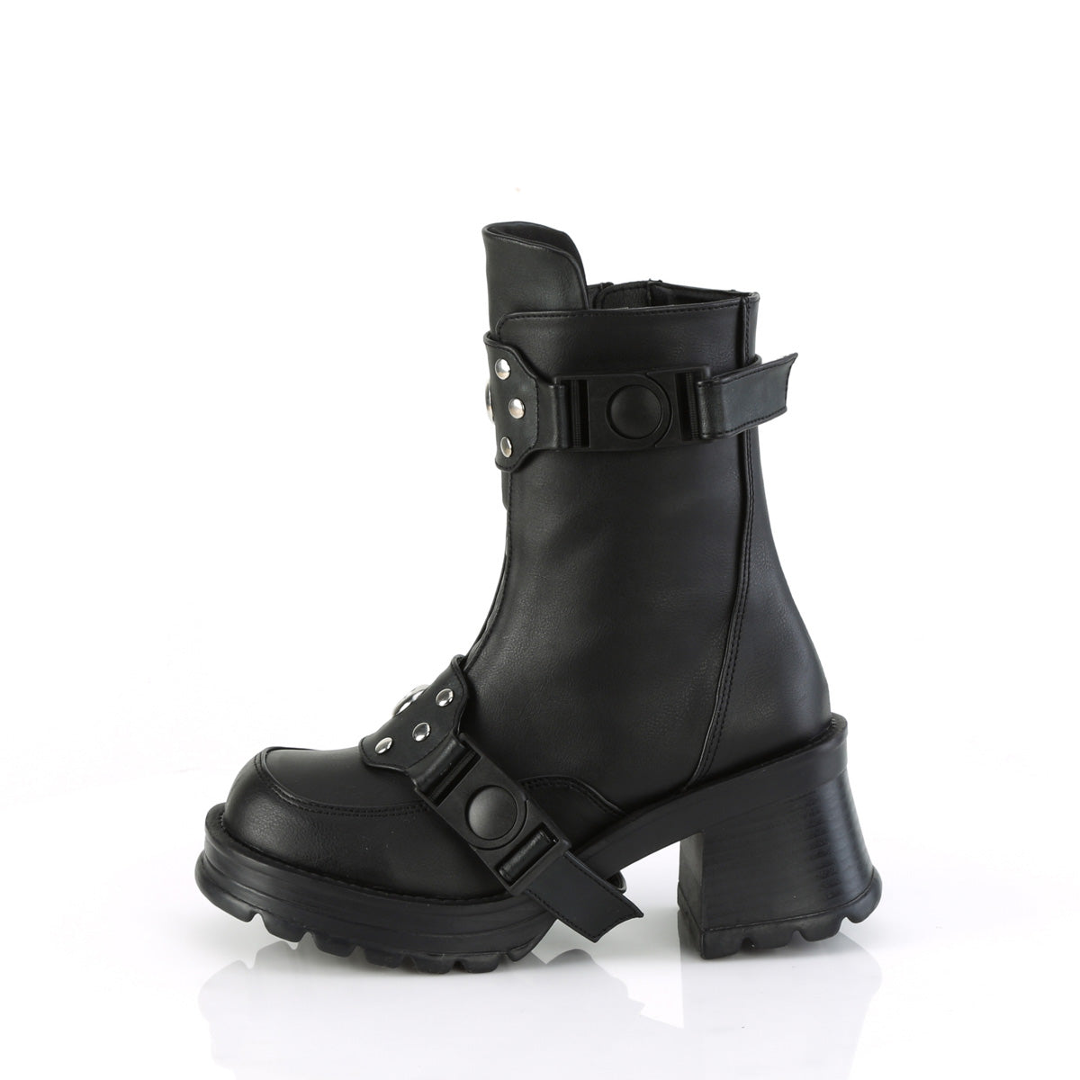 BRATTY-56 Black Vegan Leather