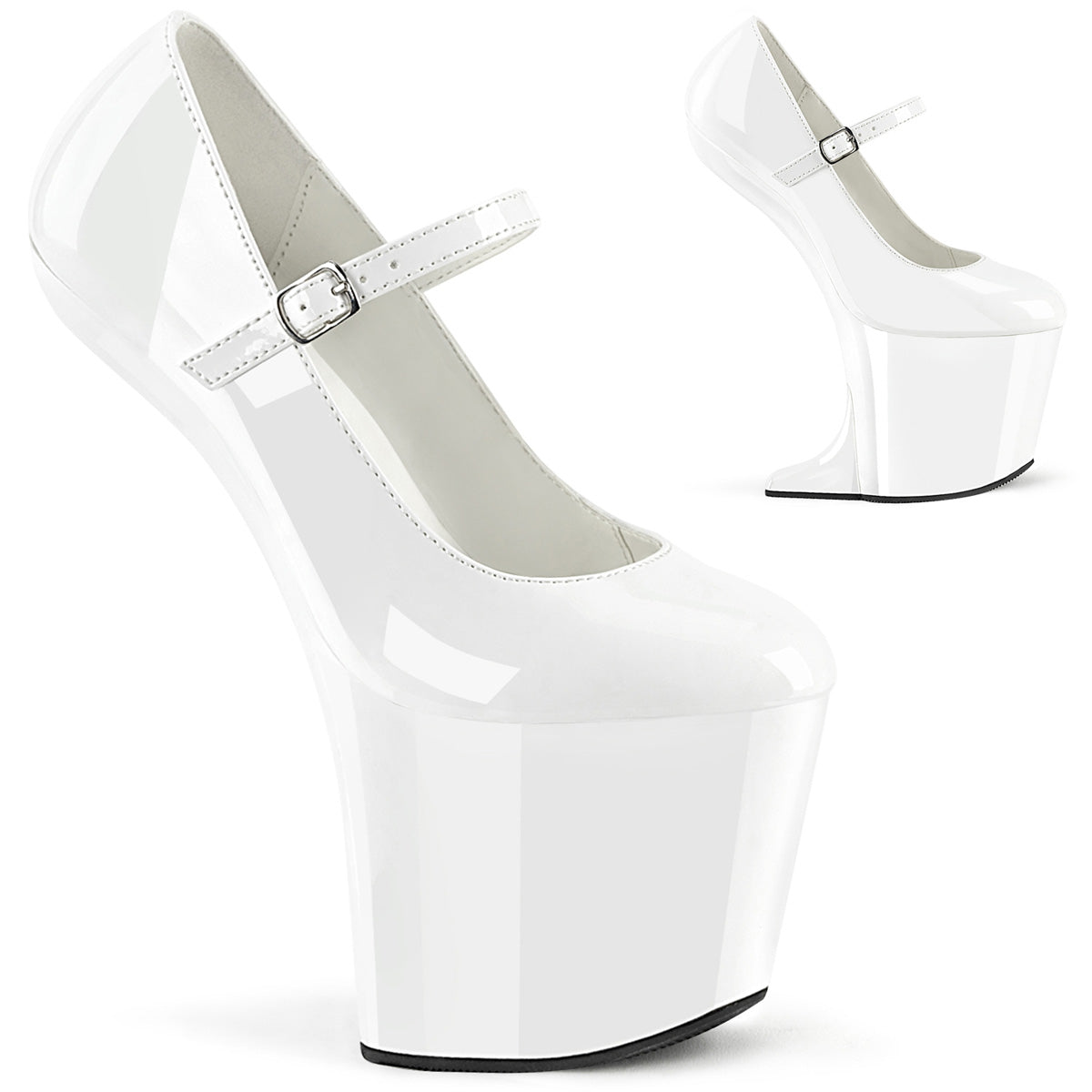 CRAZE-880 White Patent/White