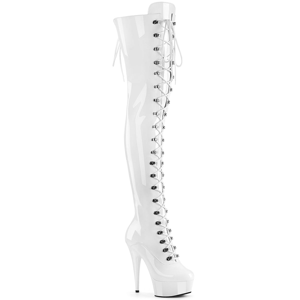 DELIGHT-3022 White Stretch Patent /White