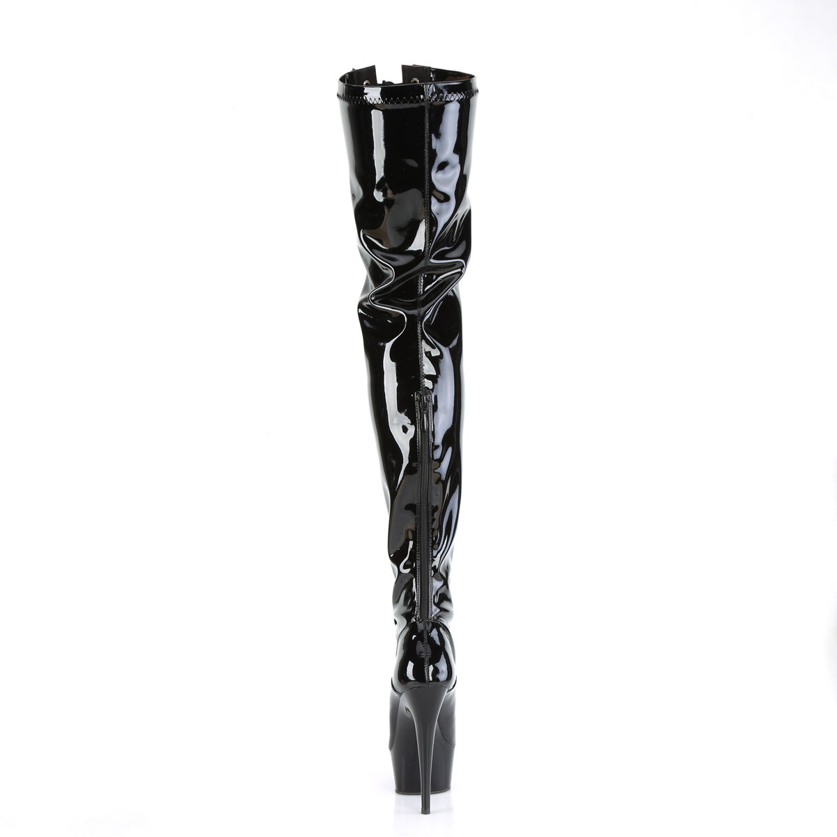 DELIGHT-3027 Black-Red Stretch Patent/Black