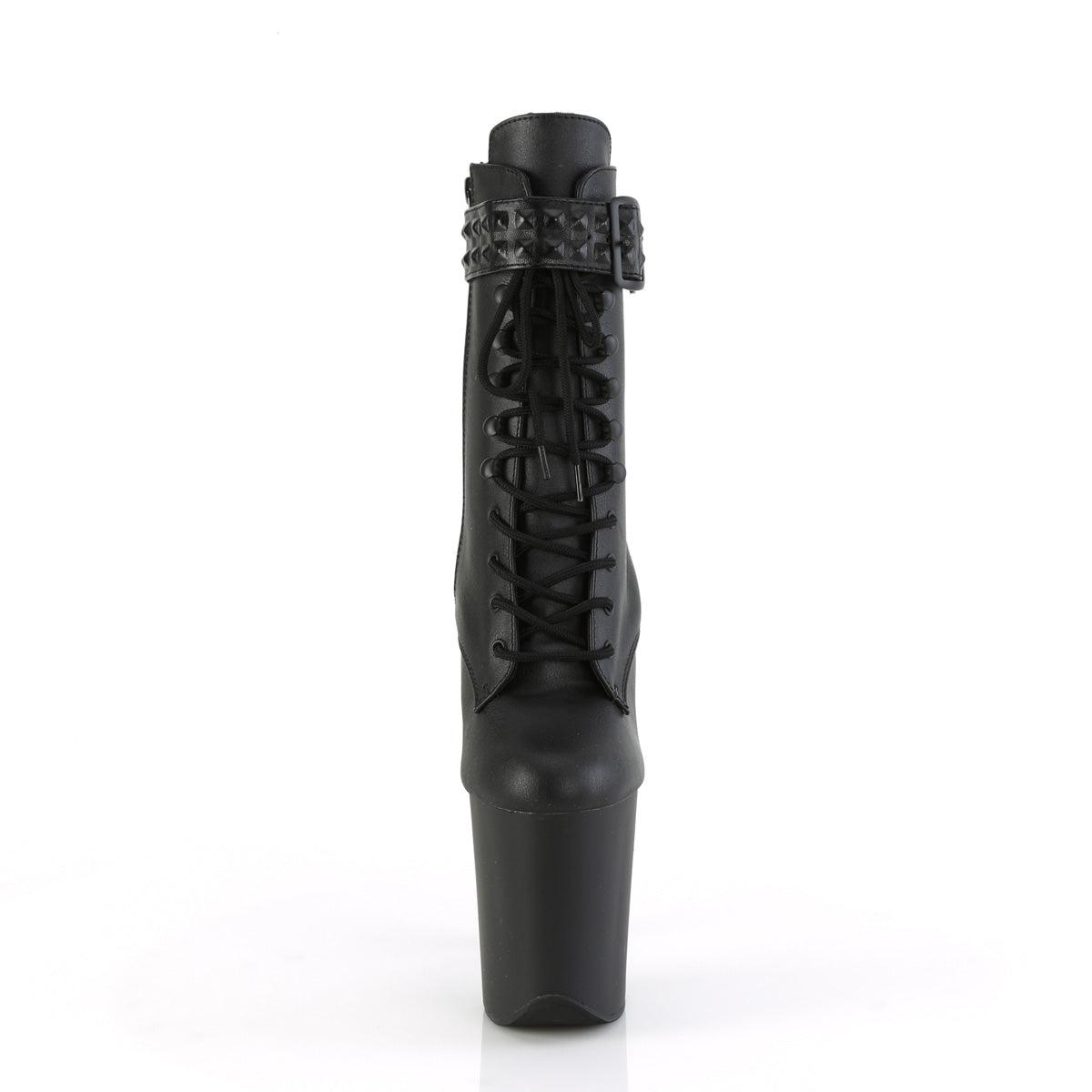 FLAMINGO-1020STR Black Faux Leather/Black Matte