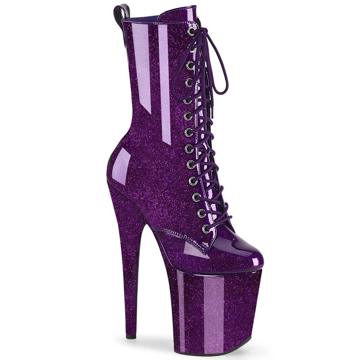 FLAMINGO-1040GP Purple Glitter Patent
