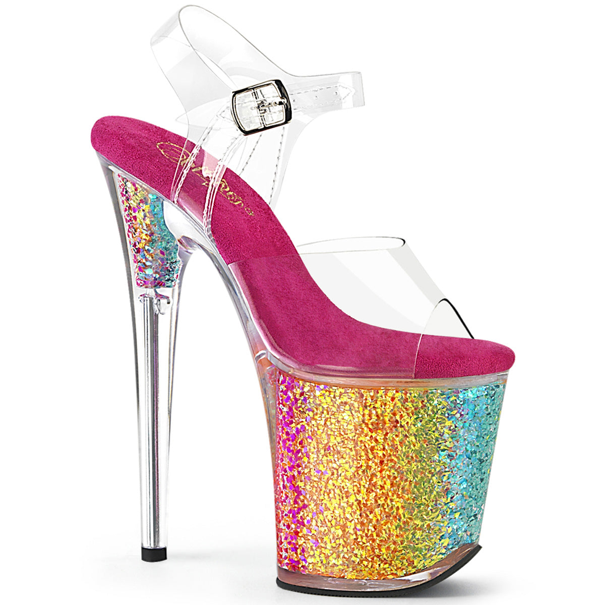 FLAMINGO-808RG-02 Clear /Rainbow Confetti