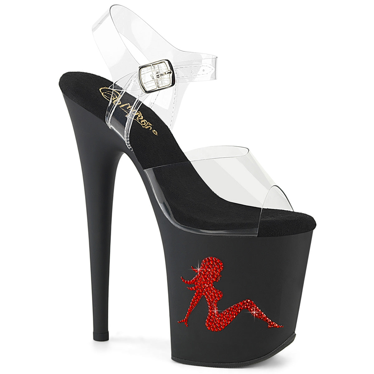 FLAMINGO-808TGRS Clear/Black Red