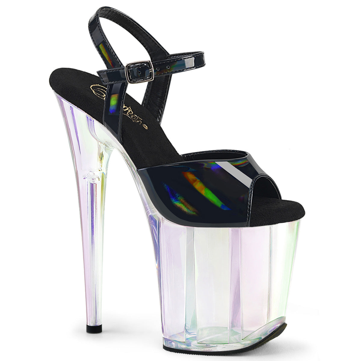 FLAMINGO-809HT Black Holographic Patent /Holographic Tinted