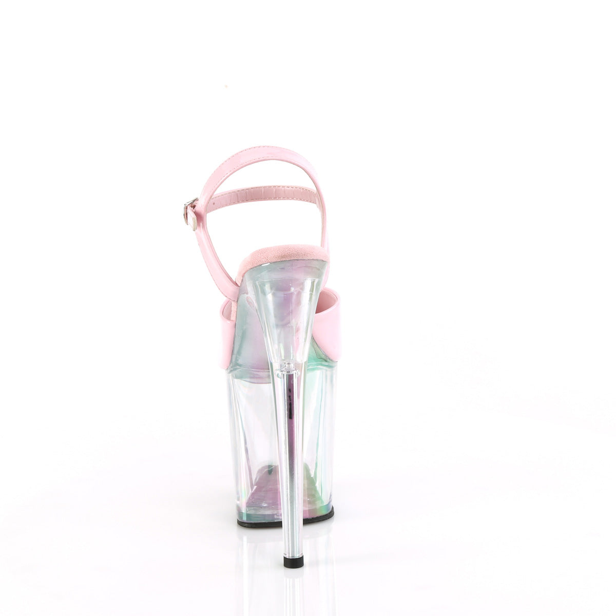 FLAMINGO-809HT Baby Pink Holographic Patent /Holographic Tinted