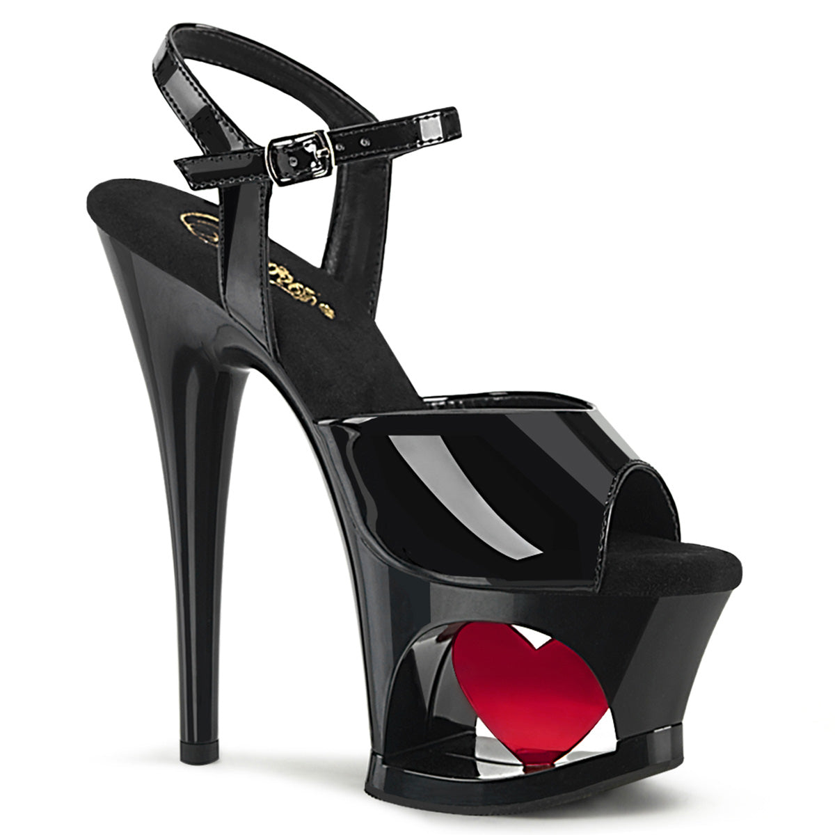 MOON-709H Black Patent /Black Red