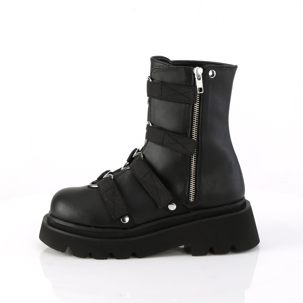 RENEGADE-50 Black Vegan Leather-Nylon