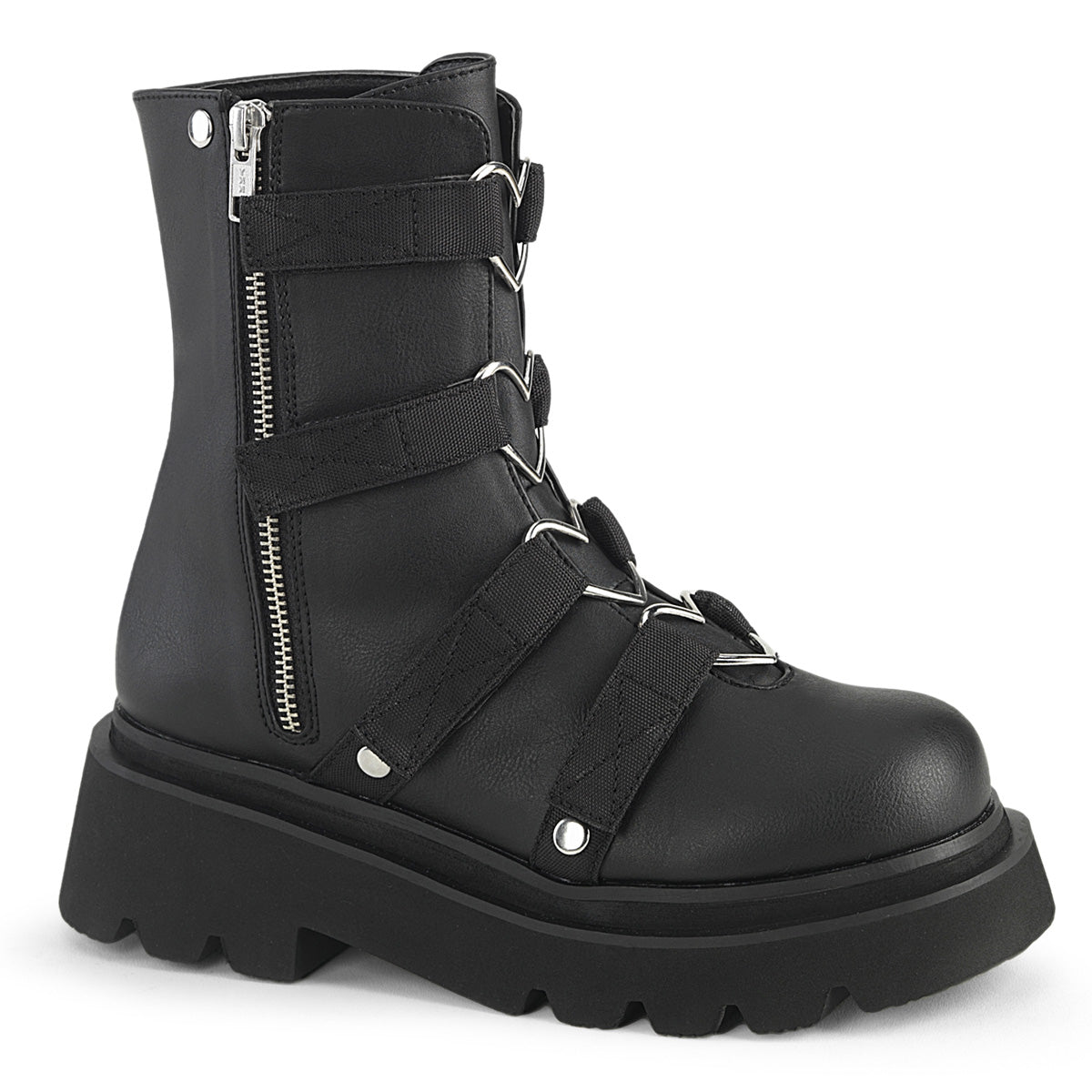 RENEGADE-50 Black Vegan Leather-Nylon