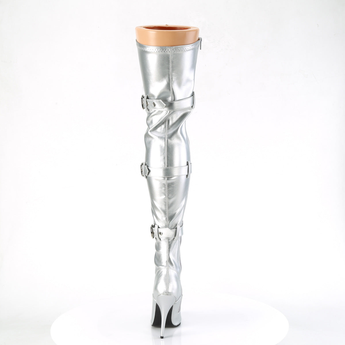 SEDUCE-3028 Silver Stretch Metallic Pu