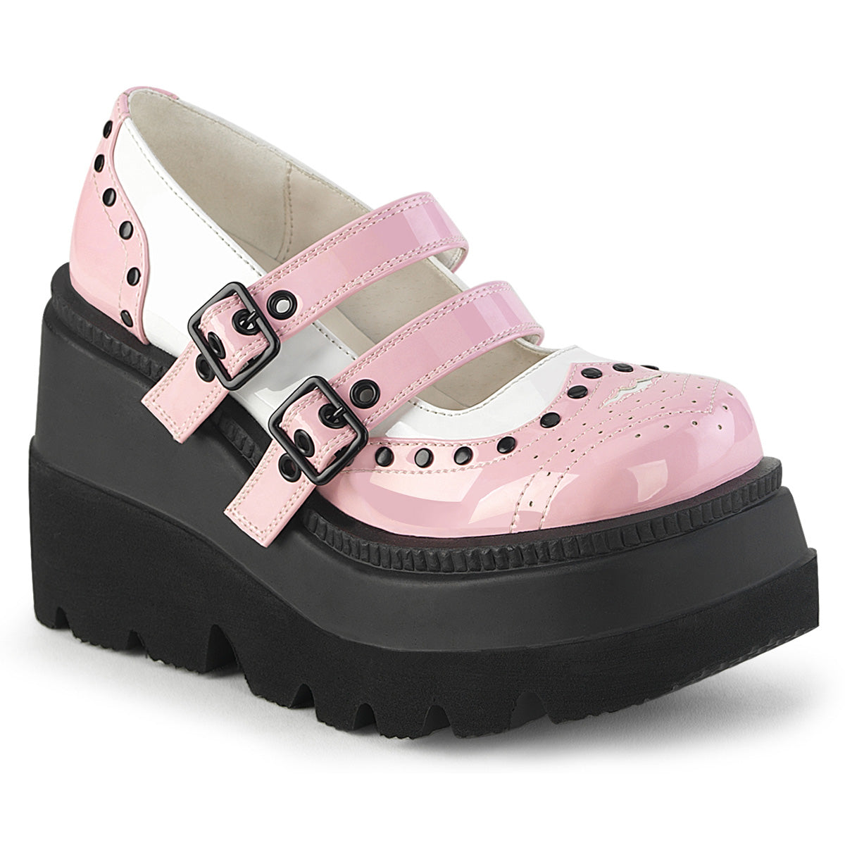 SHAKER-27 Baby Pink -White Patent