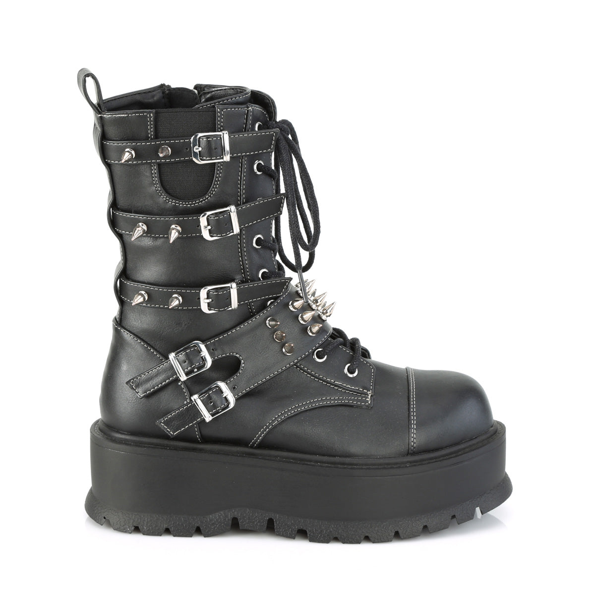 SLACKER-165 Black Vegan Leather