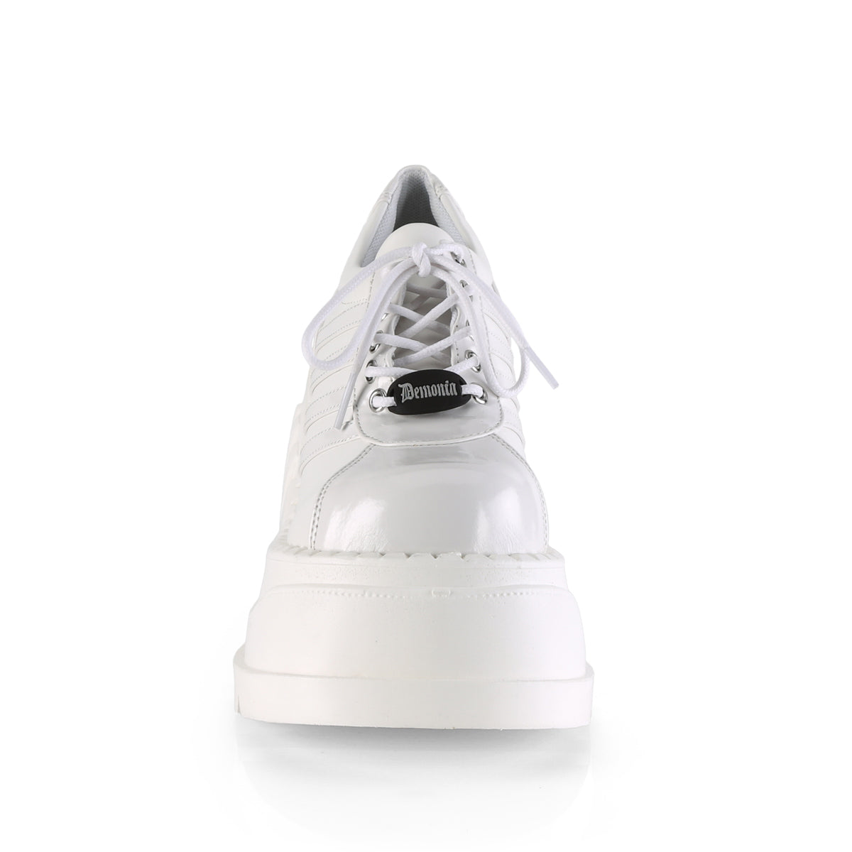 STOMP-08 White Patent Vegan Leather
