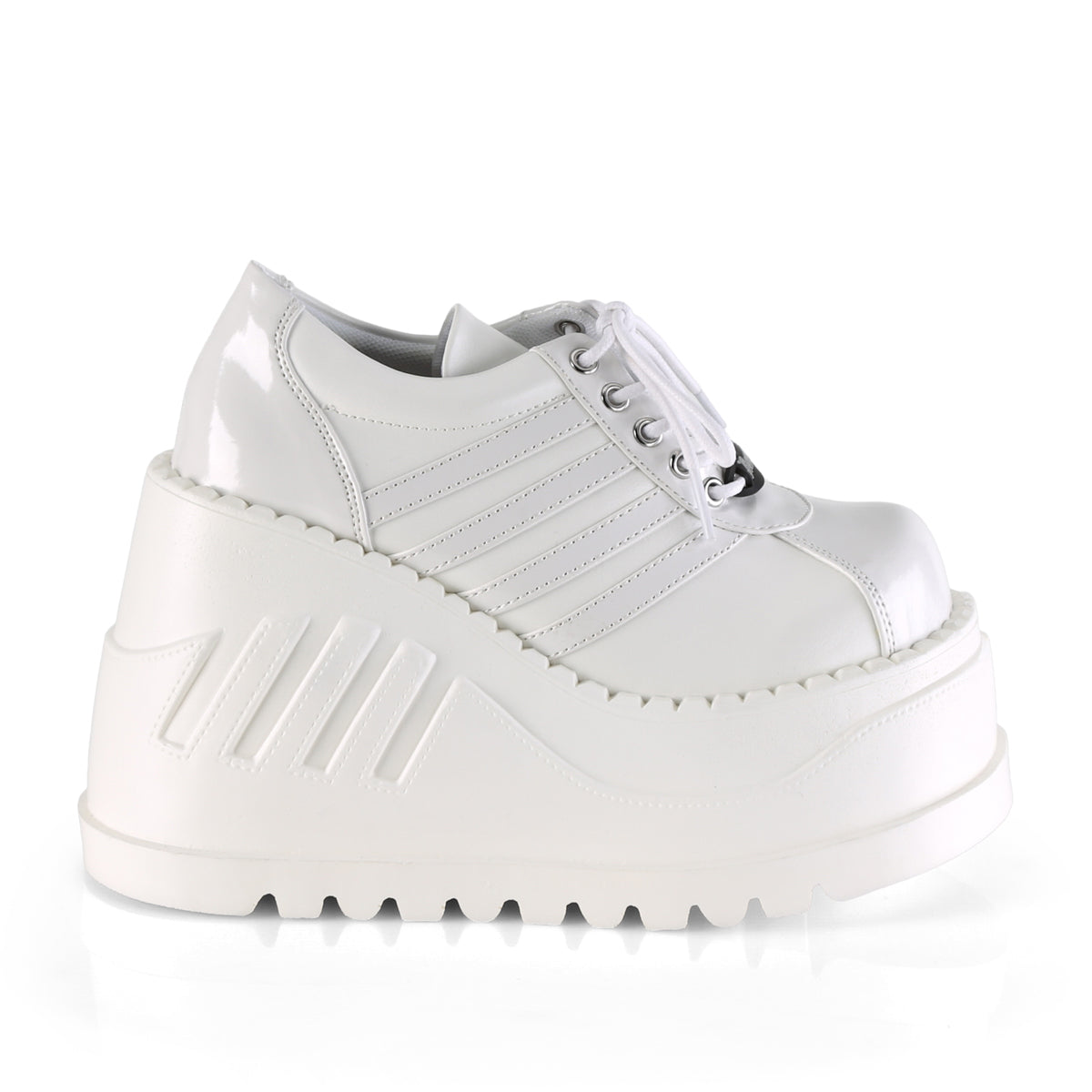 STOMP-08 White Patent Vegan Leather