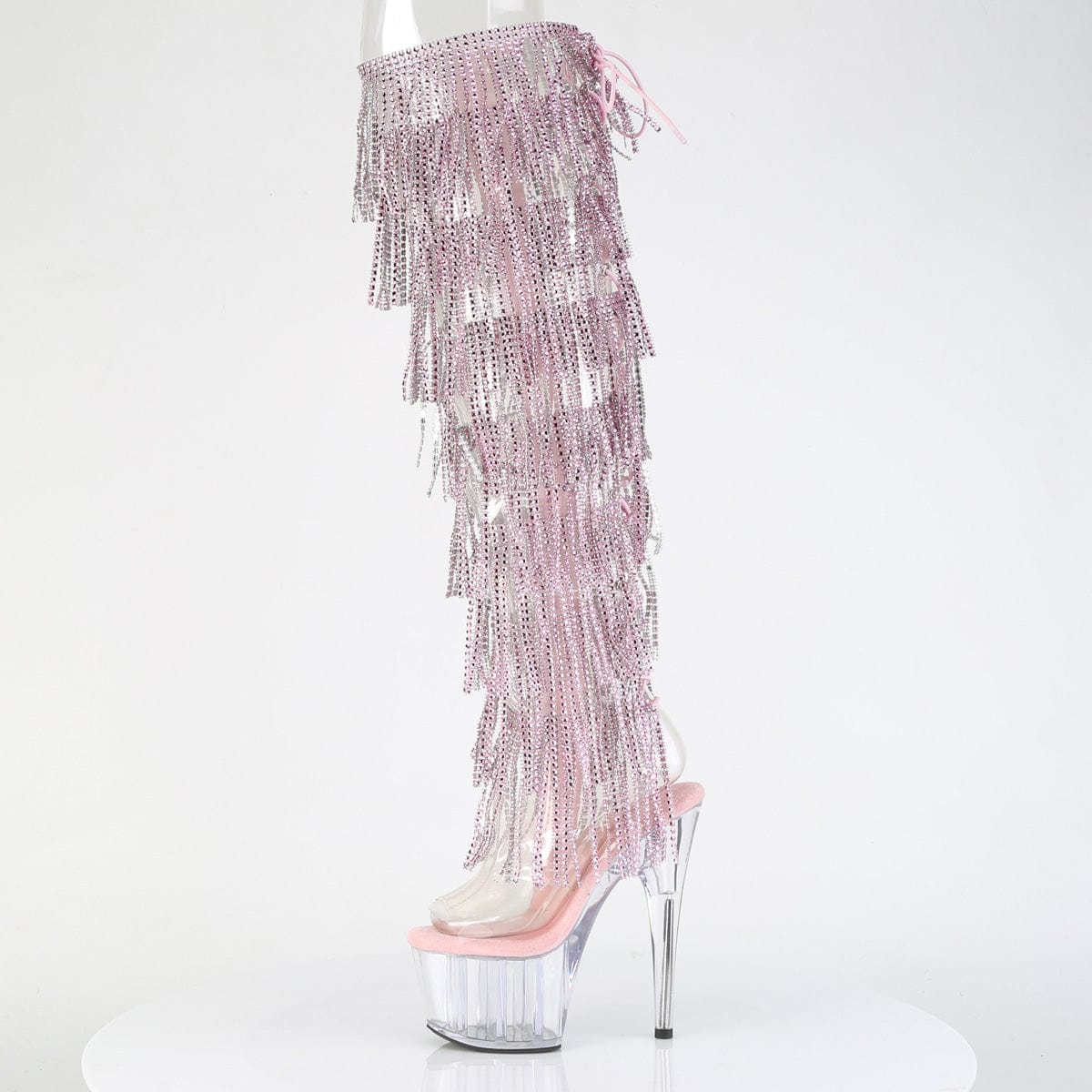 ADORE-3019C-RSF Clear-Baby Pink/Clear Pleaser US Size (Women's): 5
