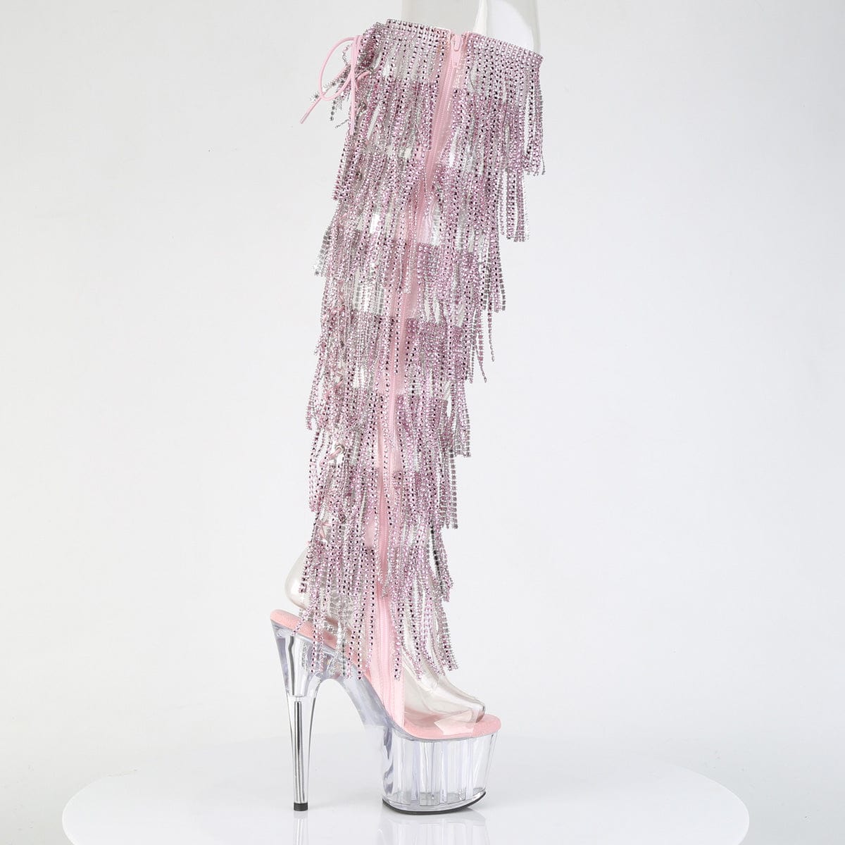 ADORE-3019C-RSF Clear-Baby Pink/Clear Pleaser US Size (Women's): 5