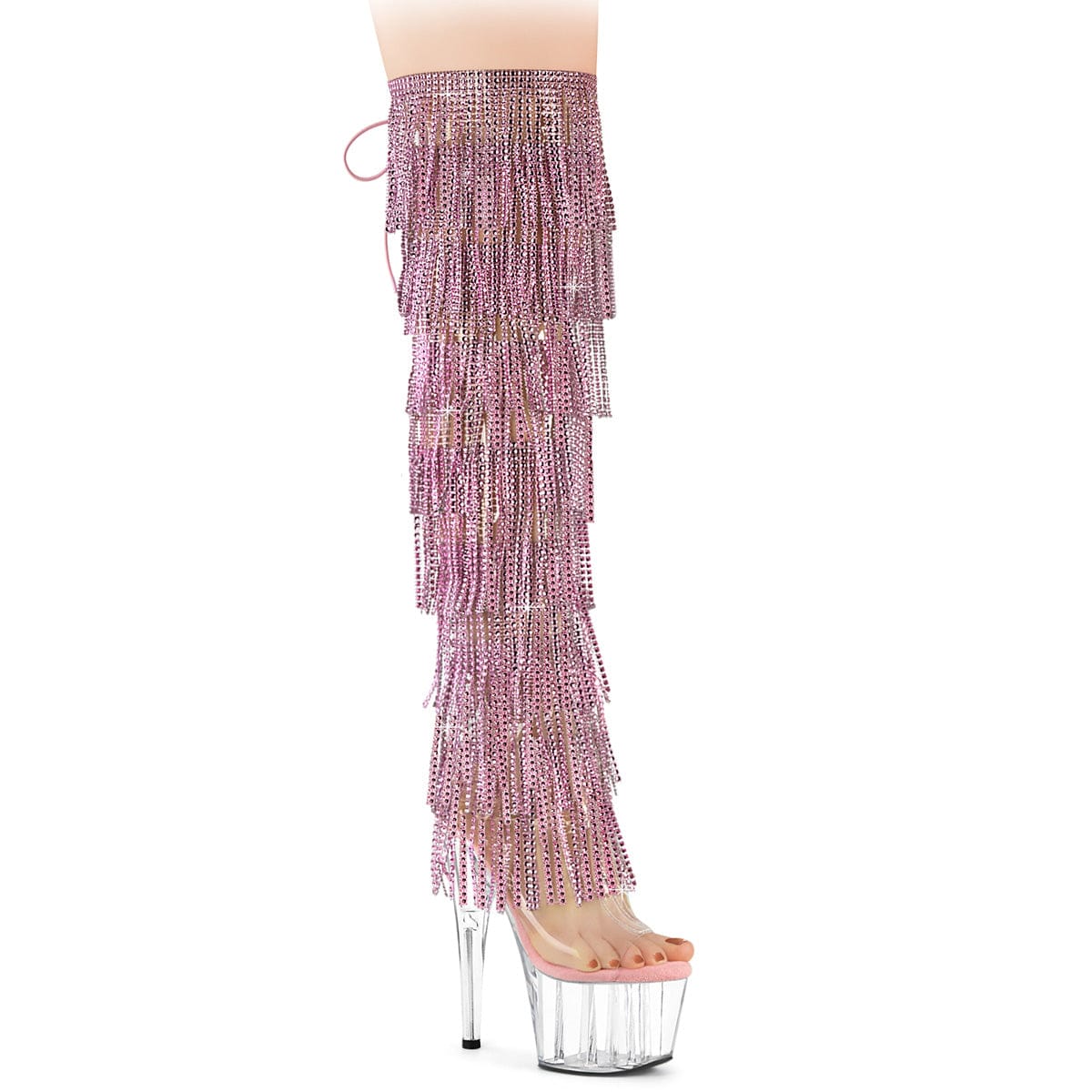 ADORE-3019C-RSF Clear-Baby Pink/Clear Pleaser US Size (Women's): 5