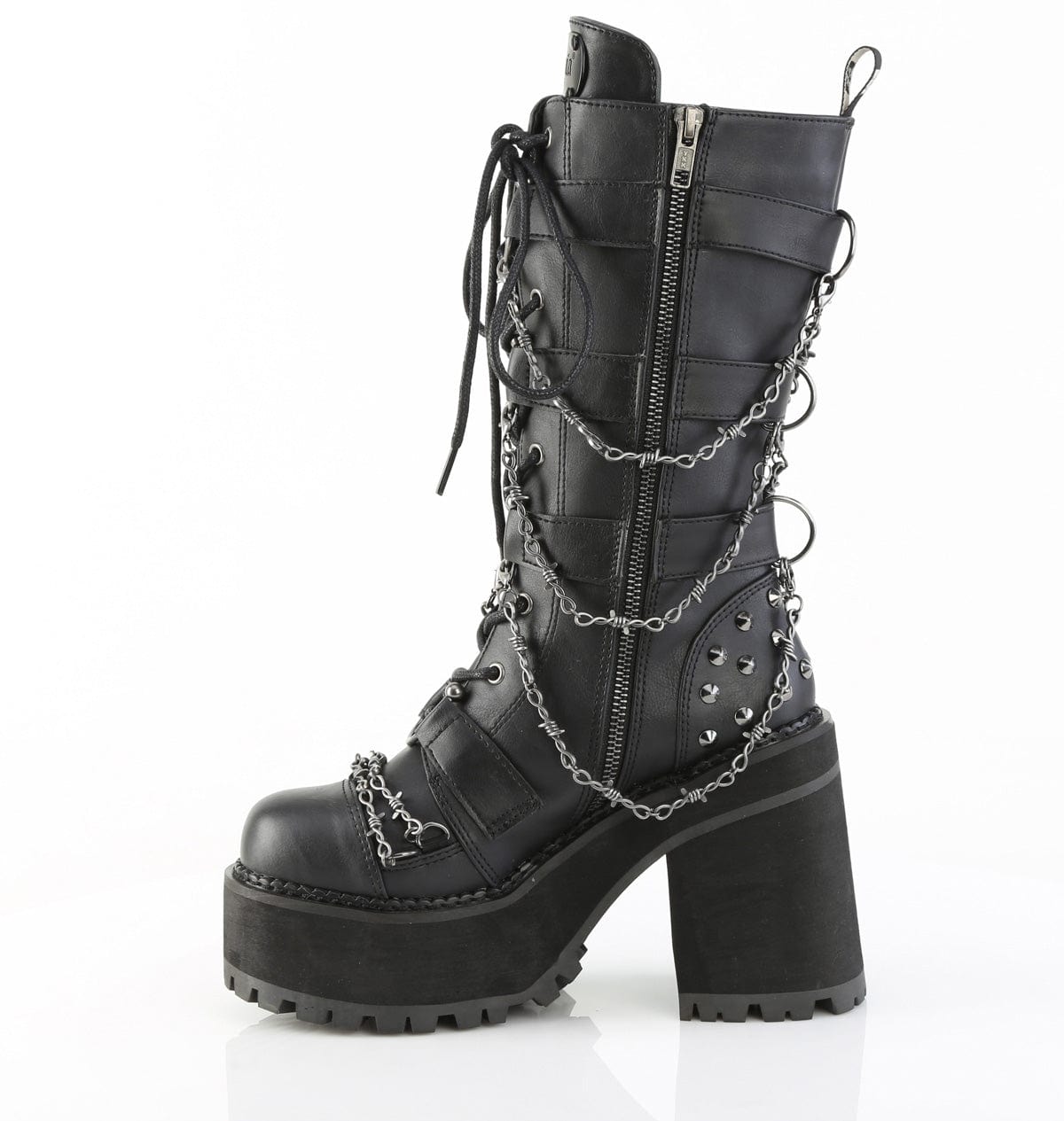 ASSAULT-117 Black Vegan Leather
