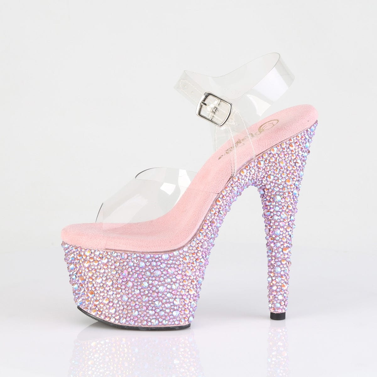 BEJEWELED-708MS Clear/Baby Pink Multi Rhinestones Pleaser US Size (Women's): 5