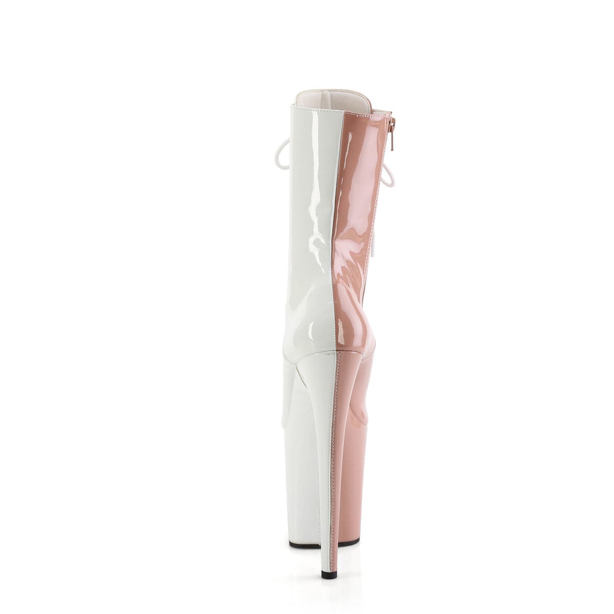 FLAMINGO-1040TT Blush-White Patent/Blush-White Pleaser US Size (Women's): 5