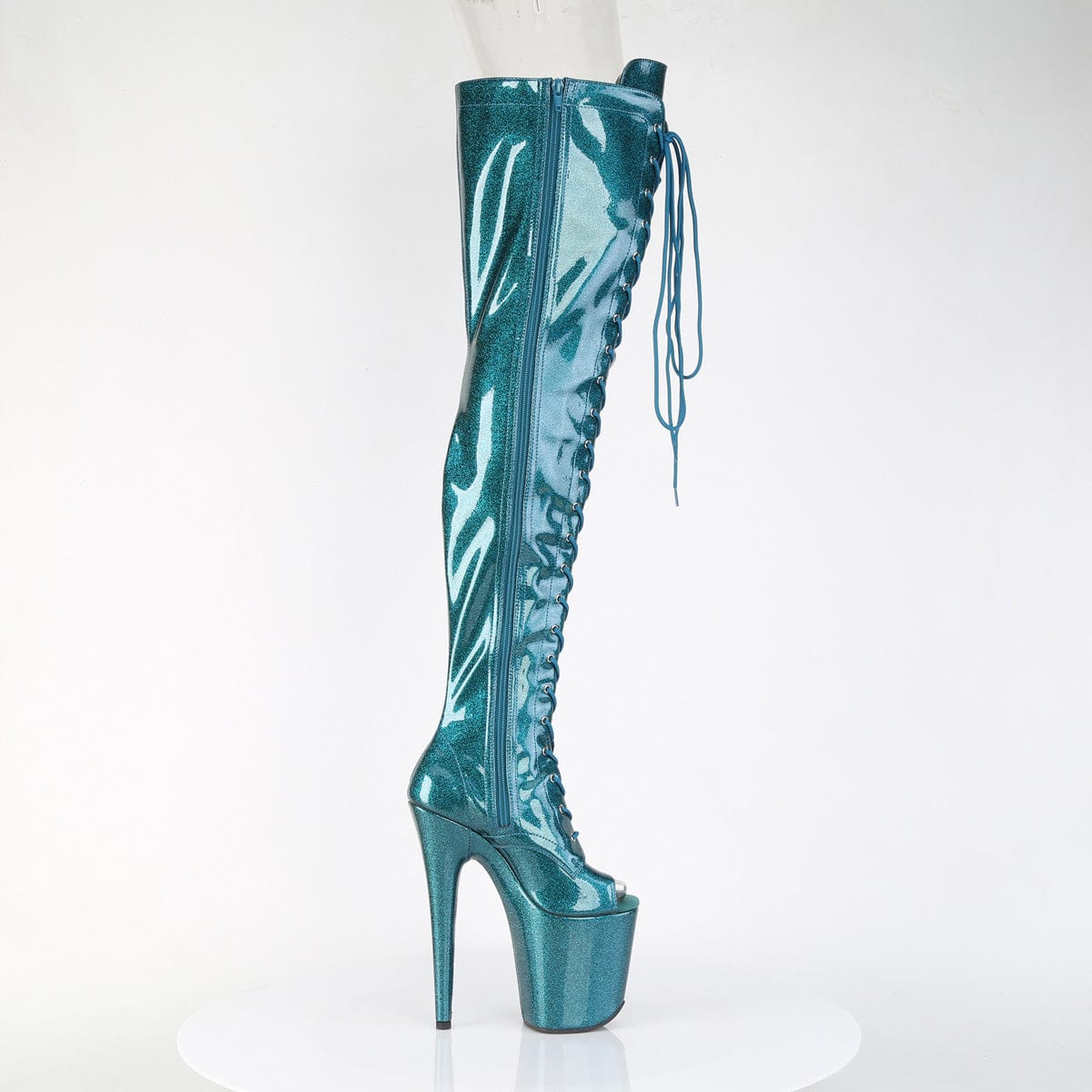 FLAMINGO-3021GP Teal Glitter Patent/M Pleaser US Size (Women's): 5