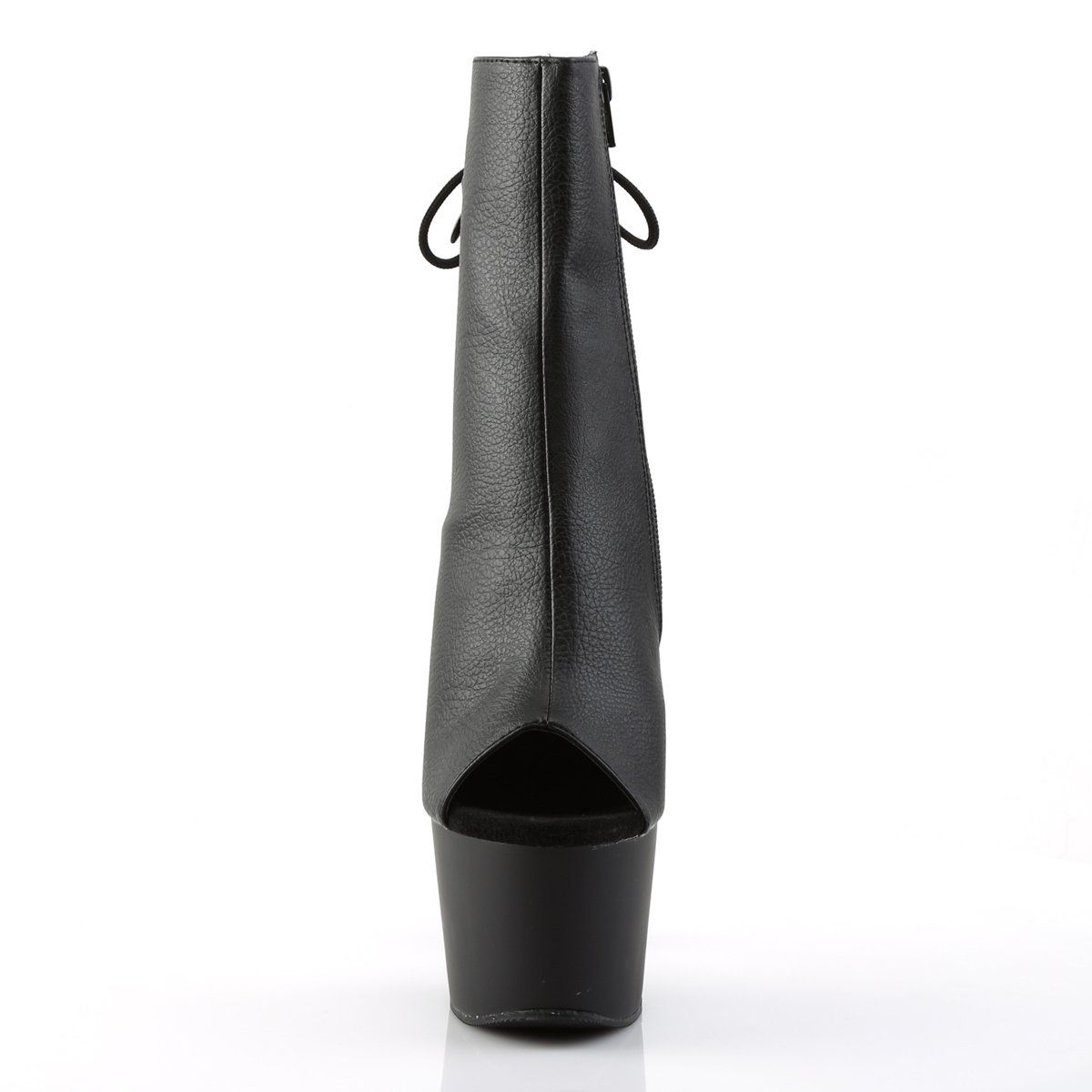 ADORE-1018 Black Faux Leather Ankle Boot Pleaser