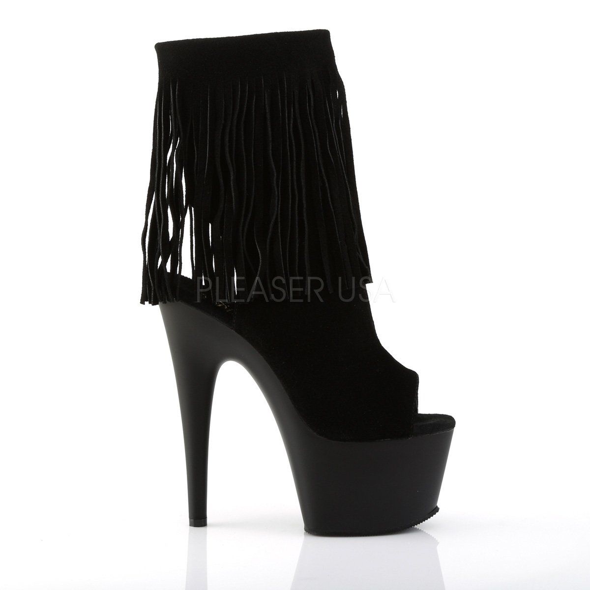ADORE-1019 Black Suede Ankle Boot Pleaser