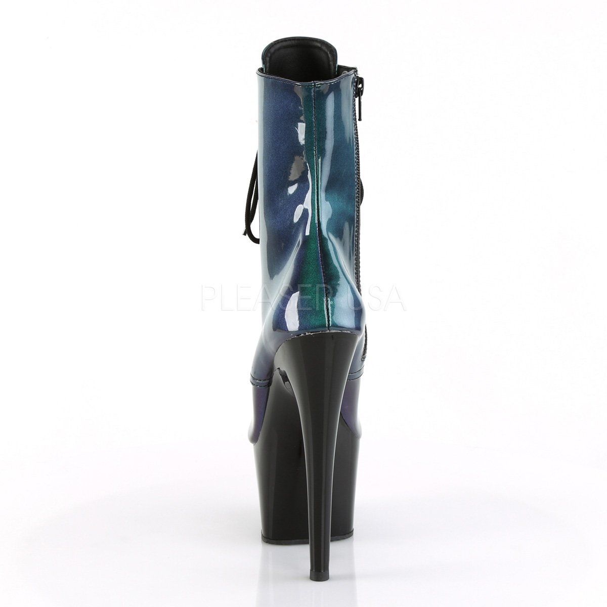 ADORE-1020SHG Purple-Green/Black Ankle Boot Pleaser