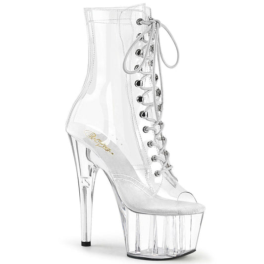 ADORE-1021C Clear Ankle Boot Pleaser