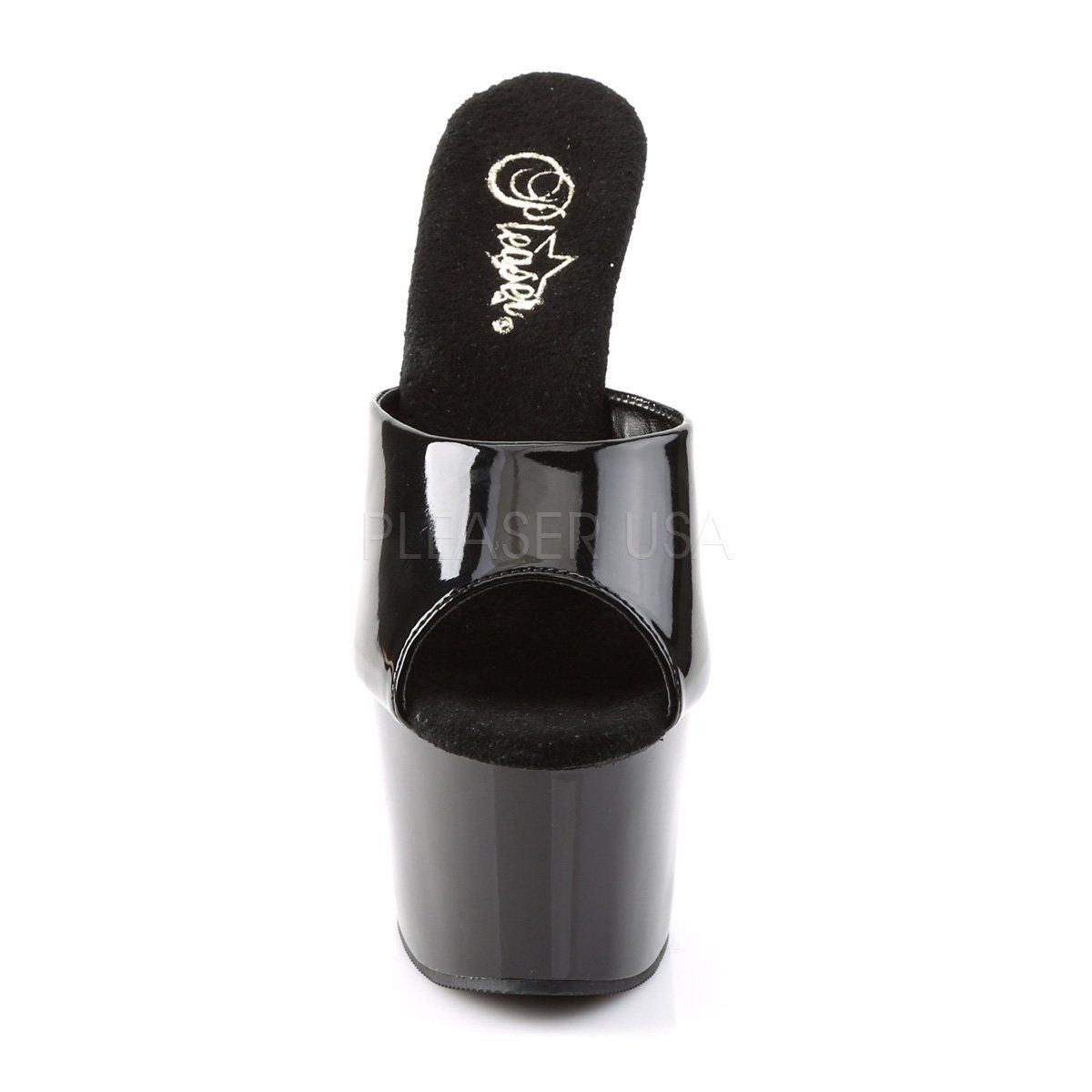 ADORE-701 Black Patent Slide Pleaser