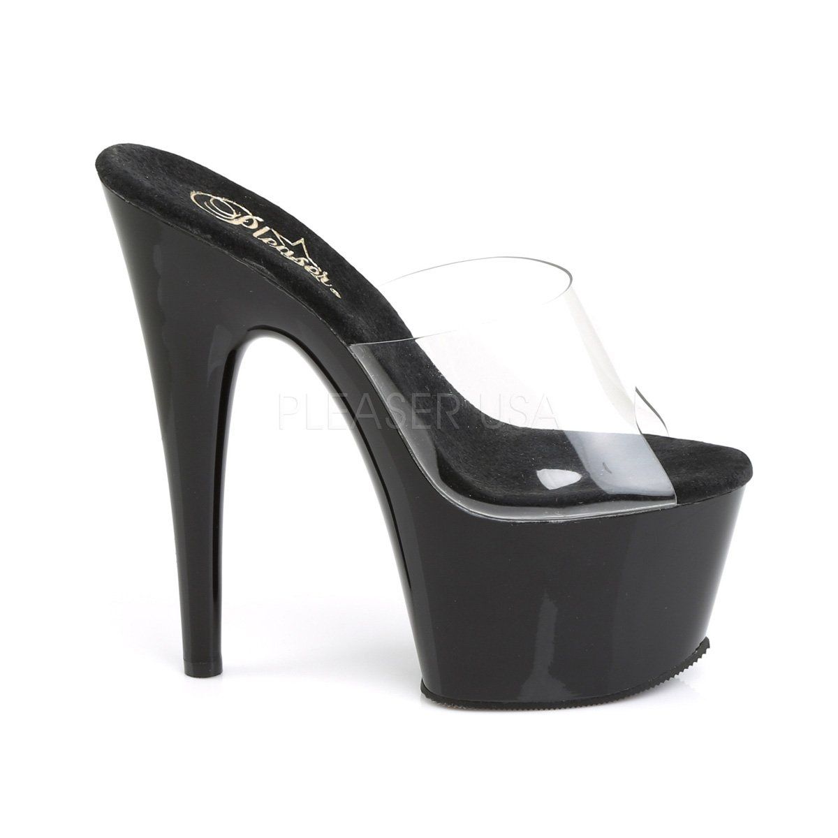 ADORE-701 Clear/Black Slide Pleaser