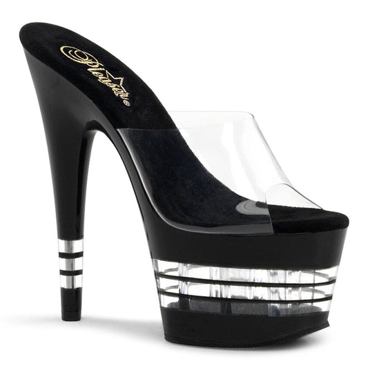 ADORE-701LN Clear/Black Slide Pleaser