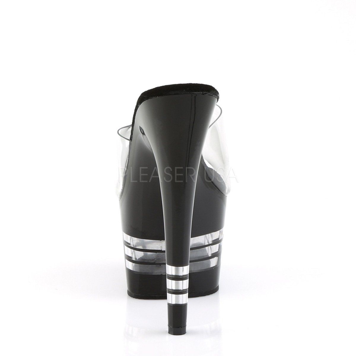ADORE-701LN Clear/Black Slide Pleaser