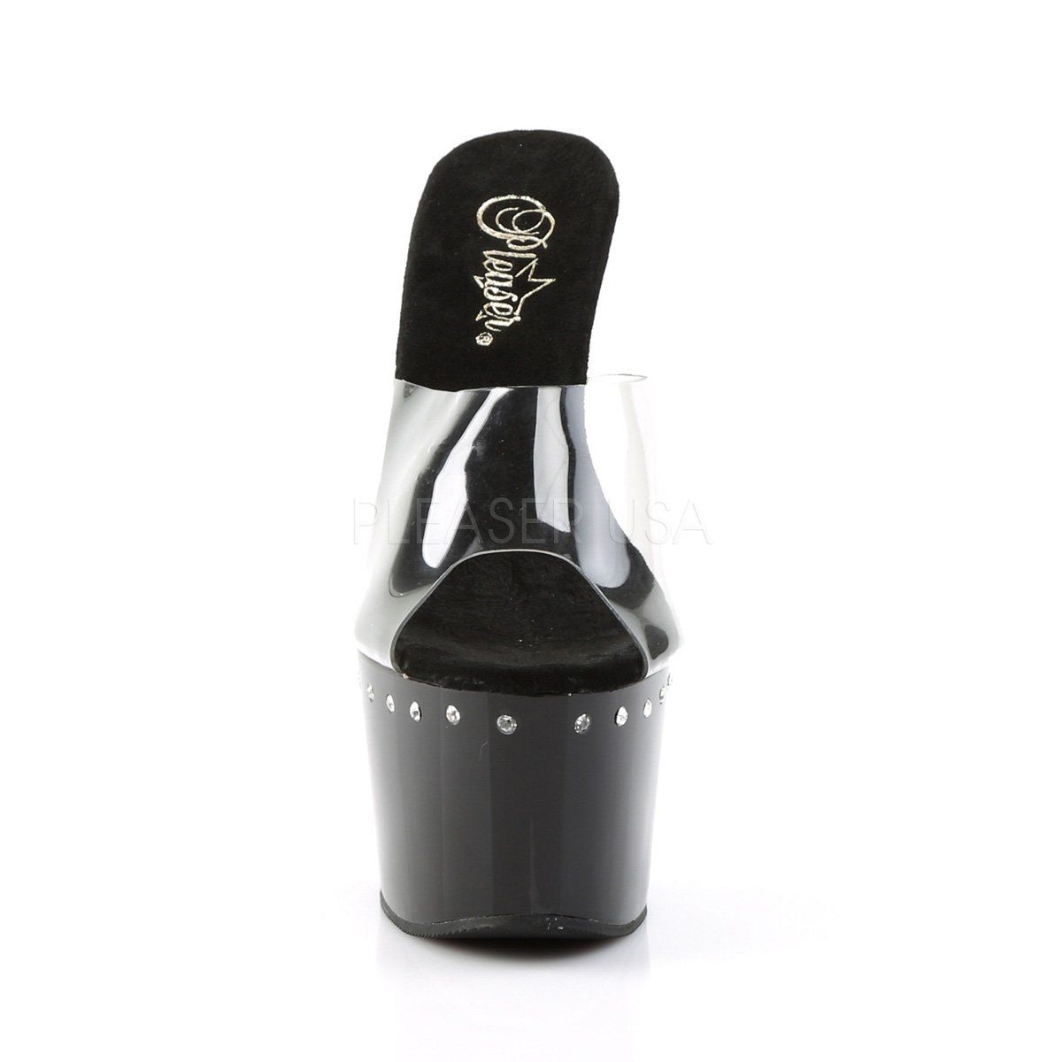 ADORE-701LS Clear/Black Slide Pleaser