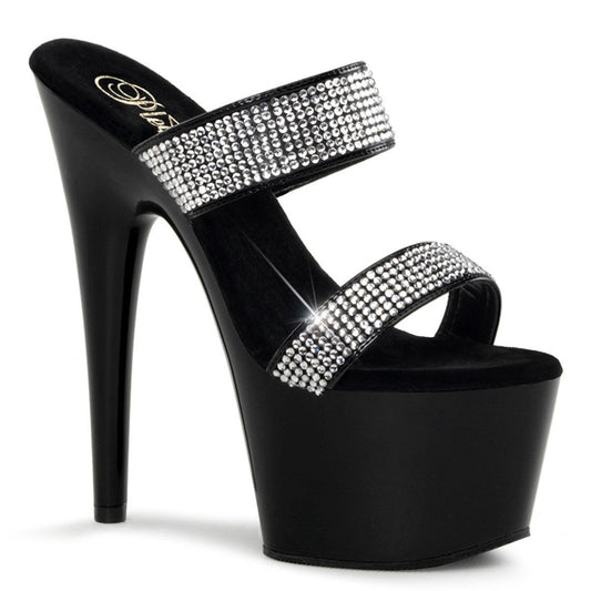 ADORE-702-2 Black Patent Slide Pleaser