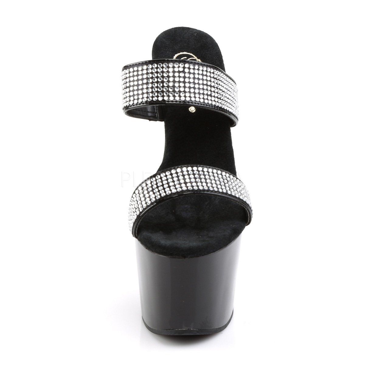 ADORE-702-2 Black Patent Slide Pleaser