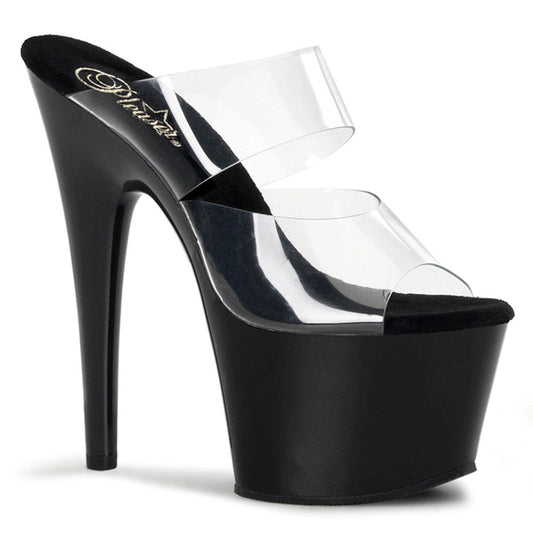 ADORE-702 Clear/Black Slide Pleaser