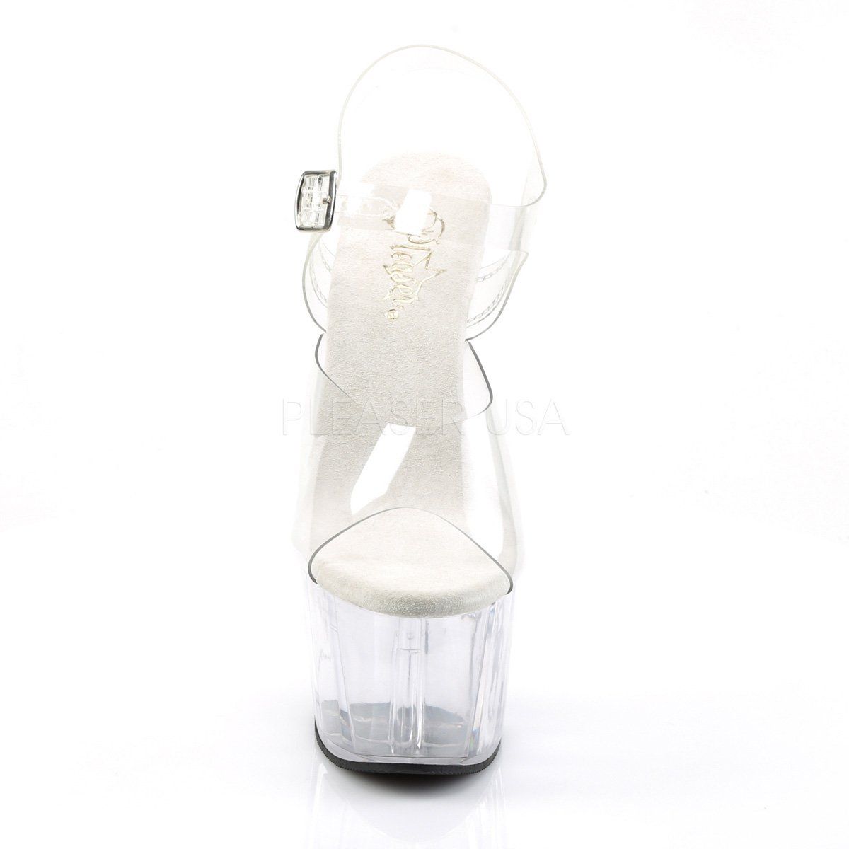 ADORE-708 Clear Platform Sandal Pleaser