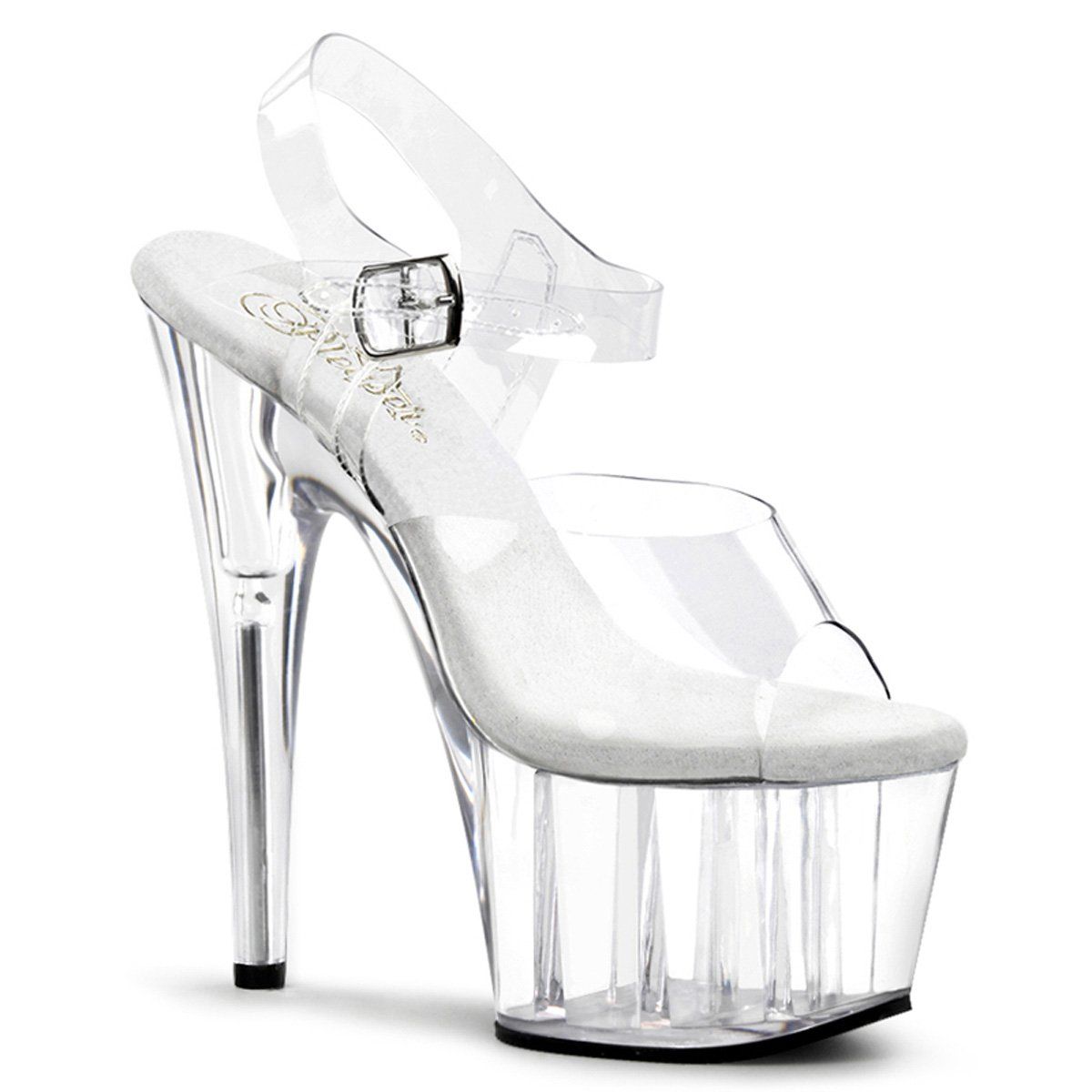 ADORE-708 Clear Platform Sandal Pleaser