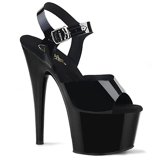 ADORE-708N Black (Jelly-Like) TPU/Black Platform Sandal Pleaser