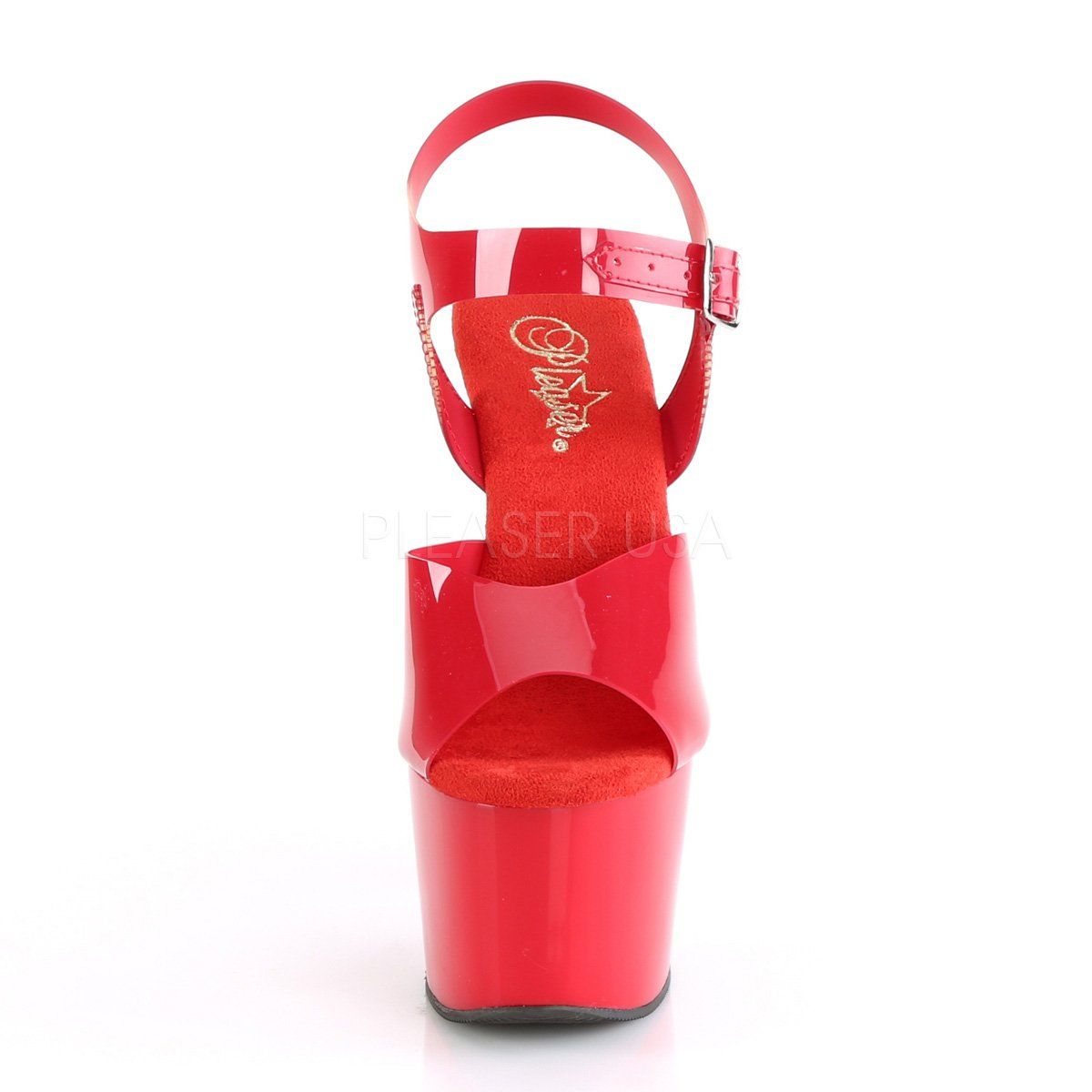 ADORE-708N Red (Jelly-Like) TPU/Red Platform Sandal Pleaser