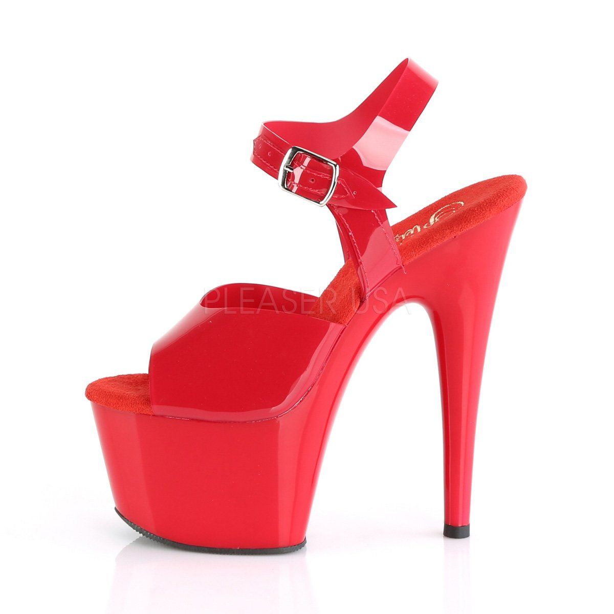 ADORE-708N Red (Jelly-Like) TPU/Red Platform Sandal Pleaser