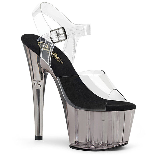 ADORE-708T Clear/Smoke Tinted Platform Sandal Pleaser
