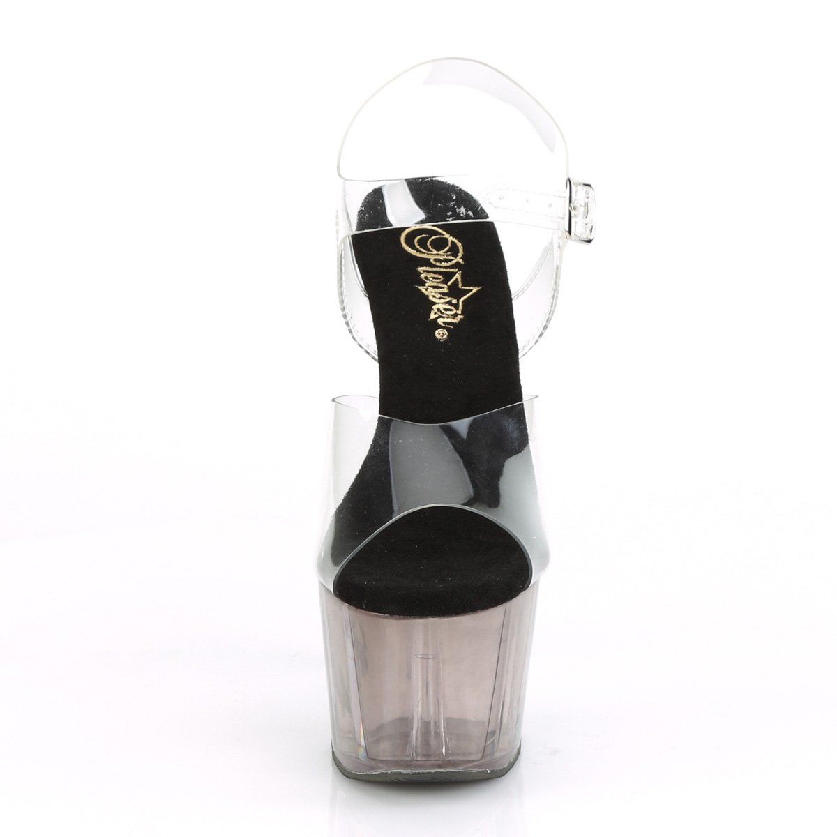 ADORE-708T Clear/Smoke Tinted Platform Sandal Pleaser