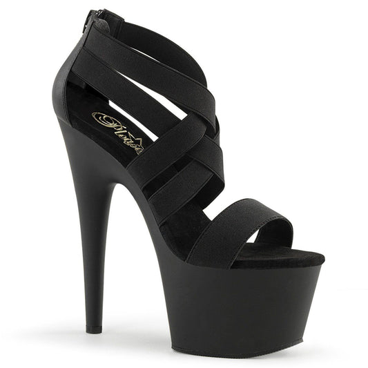 ADORE-769 Black Matte Platform Sandal Pleaser